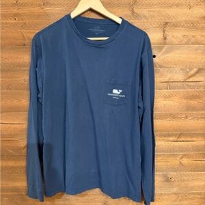 Vineyard Vines Men's Navy Long Sleeve Tee